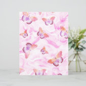 ピンクの蝶のスクラップブック紙 (スタンド正面)