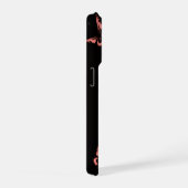 ピンクの蝶のスマホケース iPhoneケース (右側面)