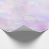 ピンクの蝶のパターン ラッピングペーパー (角)