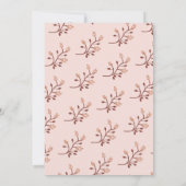 ピンクの蝶のボホ ベイビー シャワー 招待状 (裏面)