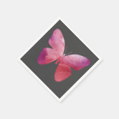 ピンクの蝶の自由お洒落 スタンダードカクテルナプキン (角)
