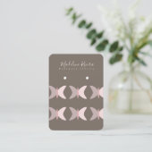 ピンクの蝶アーティザンイヤリングディスプレイカード コーリングカード (スタンド正面)