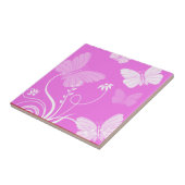 ピンクの蝶タイル タイル (側面)