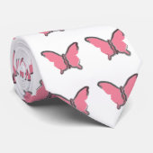 ピンクの蝶タイ ネクタイ (ロール)
