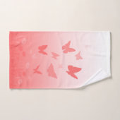 ピンクの蝶タオル美しい蝶の贈り物セット バスタオルセット (ハンドタオル)