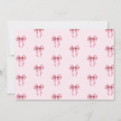 ピンクの蝶ネクタイの女の子たちも、ただひとつの写真をありがとう。 招待状 (裏面)