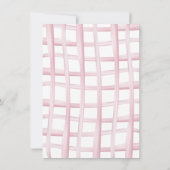 ピンクの蝶ネクタイの女の子はただ1つの誕生日を望む 招待状 (裏面)