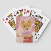 ピンクの蝶ネクタイまたは写真の犬，名前 トランプ (裏面)