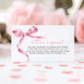 ピンクの蝶ネクタイ衣装依頼 封入カード エンクロージャーカード