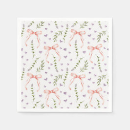 ピンクの蝶ネクタイ スタンダードカクテルナプキン