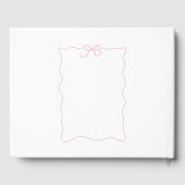 ピンクの蝶ネクタイ ベビーシャワー招待状, 女の子のベビーシャワー ゲストブック (裏面)