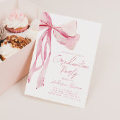 ピンクの蝶ネクタイ 卒業式 招待状