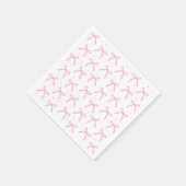 ピンクの蝶ネクタイ 誕生日 シャワーパーティー ウェディング スタンダードカクテルナプキン (角)