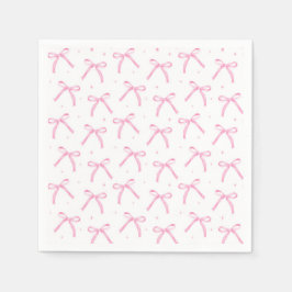 ピンクの蝶ネクタイ 誕生日 シャワー ウェディング スタンダードカクテルナプキン