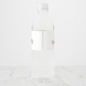 ピンクの蝶ハッピーバースデー水瓶ラベル ペットボトルラベル (裏面)