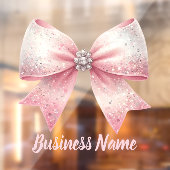 ピンクの蝶リボンロゴ ウィンドウサイン (シート2)