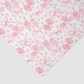 ピンクの蝶結びとドットのティッシュペーパー 薄葉紙 (詳細)