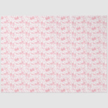 ピンクの蝶結びとドットのティッシュペーパー