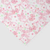 ピンクの蝶結びとピンク＆グリーンのドット 薄葉紙 (詳細)
