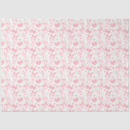 ピンクの蝶結びとピンク＆グリーンのドット 薄葉紙