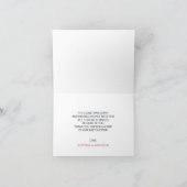 ピンクの蝶結びのクリスマス折りたとうありがとうカード サンキューカード (内部)