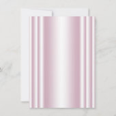 ピンクの蝶結びのクロス 初聖体拝領 招待状 (裏面)