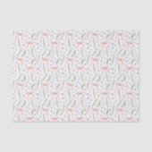 ピンクの蝶結びのデコパージュ 薄葉紙 (正面)