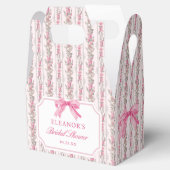 ピンクの蝶結びのトイレ コケッタ ブライダルシャワー フェイバーボックス (オープン)