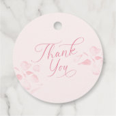 ピンクの蝶結びのランチとバブルリーのギフトタグ フェイバータグ (裏面)