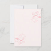 ピンクの蝶結びのランチとバブル 感謝カード (裏面)