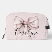 ピンクの蝶結びの小悪魔風 名入れ 花嫁の友人 ドップキット (裏面)