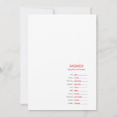 ピンクの蝶結びコケッタ ベビーシャワー - 編集可能な名前、5x7 招待状 (裏面)