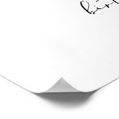 ピンクの蝶結び エレガントな女の子の誕生日おめでとう ポスター (角)