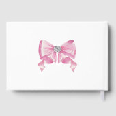 ピンクの蝶結び グラムコケッタ ブライダルシャワー ゲストブック (裏面)