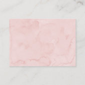 ピンクの蝶結び コケティー ベビーシャワー おむつくじ エンクロージャーカード (裏面)