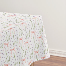 ピンクの蝶結び テーブルクロス