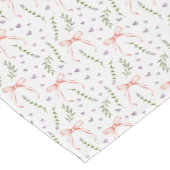 ピンクの蝶結び テーブルランナー (コーナー)