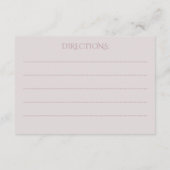 ピンクの蝶結び ブライダルシャワーレシピ エンクロージャーカード (裏面)