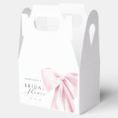 ピンクの蝶結び ブライダルシャワー フェイバーボックス (オープン)