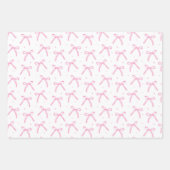 ピンクの蝶結び ラッピングペーパーシート (正面2)