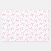 ピンクの蝶結び ラッピングペーパーシート (正面)