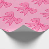ピンクの蝶結び ラッピングペーパー (角)