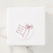 ピンクの蝶結び 彼女の結婚式 結婚前お披露目パーティー