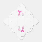 ピンクの蝶結び 彼女の結婚式 結婚前お披露目パーティー フェイバーボックス (折り畳みなし)