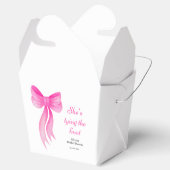 ピンクの蝶結び 彼女の結婚式 結婚前お披露目パーティー フェイバーボックス (オープン)