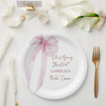 ピンクの蝶結び 彼女の結婚式 結婚前お披露目パーティー