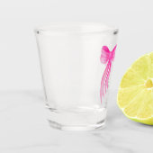 ピンクの蝶結び 彼女は結婚する ブライダルシャワー ショットグラス (左)