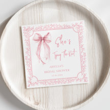 ピンクの蝶結び 彼女は結婚する ブライダルシャワー