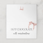 ピンクの蝶結び 彼女は結婚する ブライダルシャワー プレイスカード (外部開封)