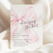 ピンクの蝶結び 彼女は結婚する ブライダルシャワー